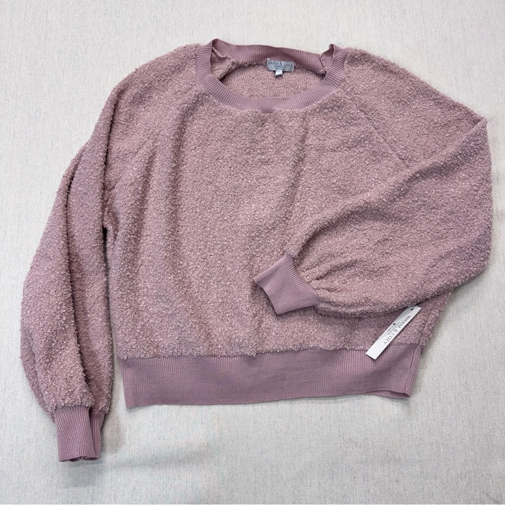 NWT Warm And Cozy Teddy Sweater Womens Crew Neck Sz L Pullover